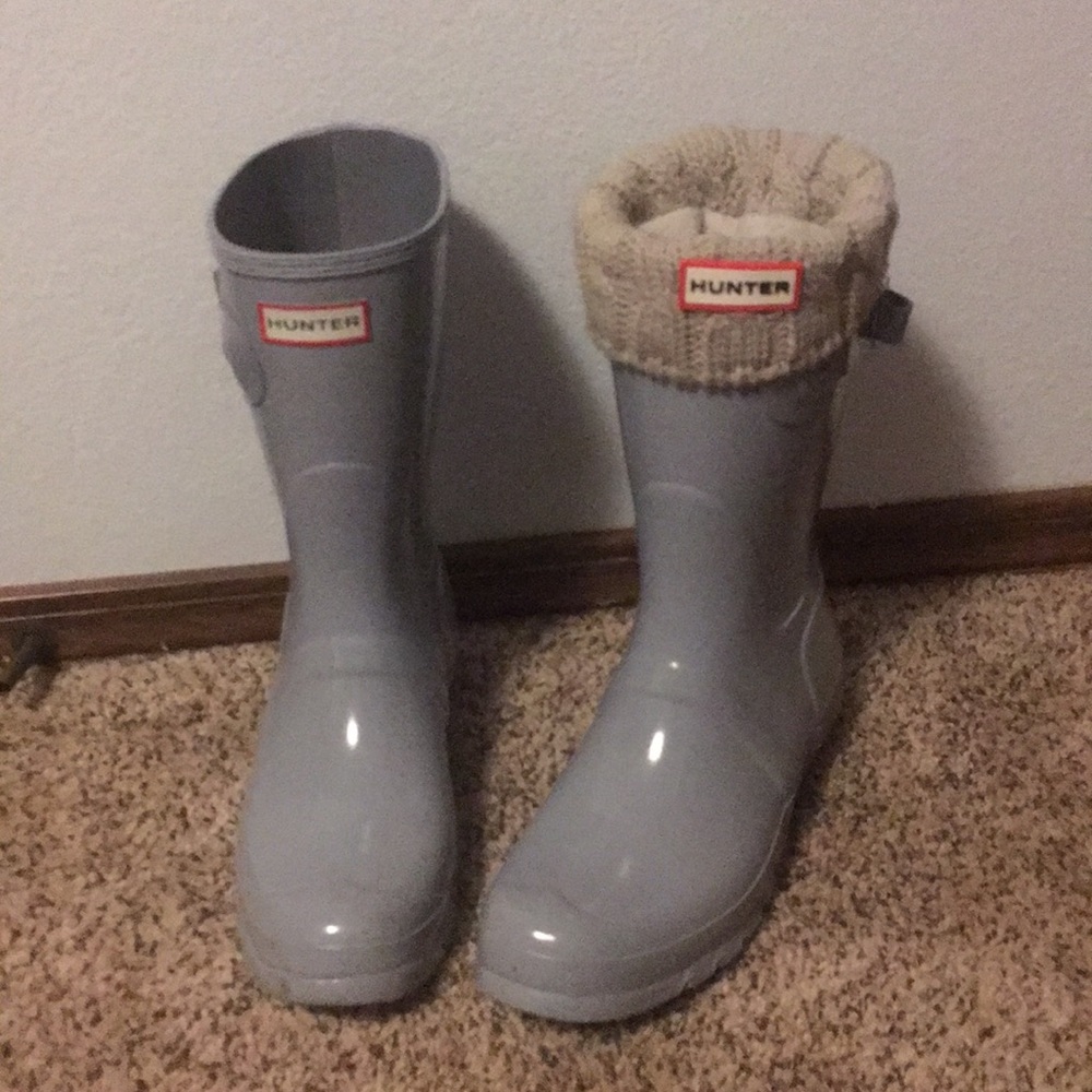Almost New Hunter Boots with Socks